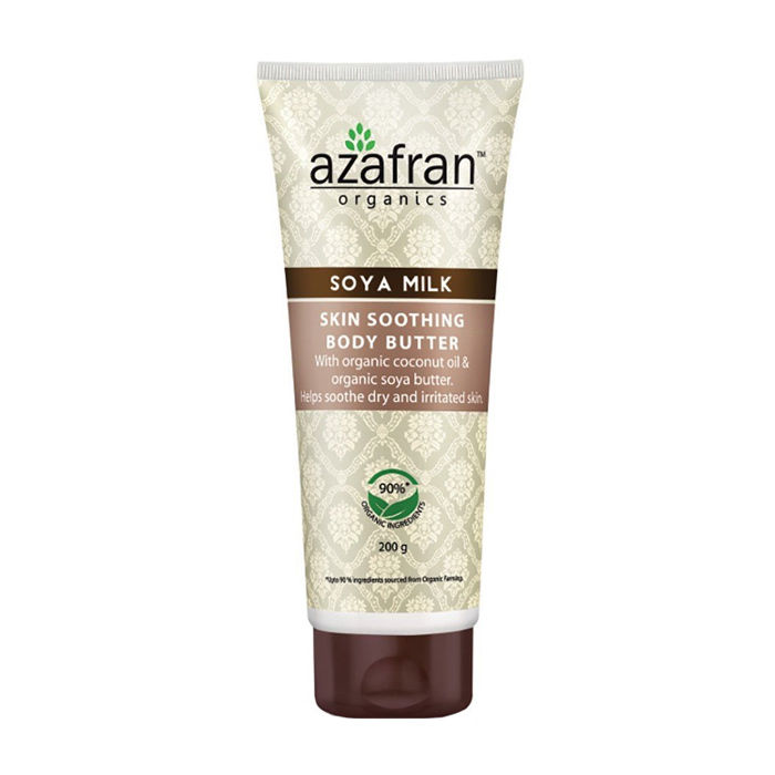 Buy Azafran Organics Soya Milk Skin Soothing Body Butter (200 g) - Purplle