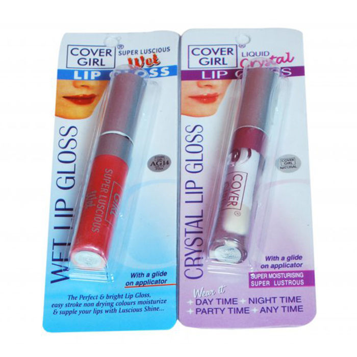 Buy Cover Girl Lip Gloss Gilty Pink & Natural Set of 2 - Purplle