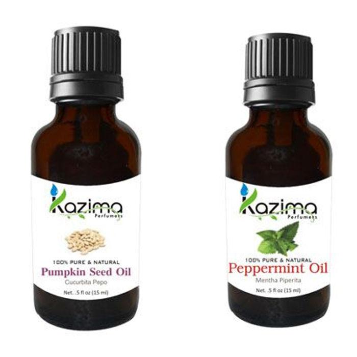 Buy Kazima Pumpkin Seed Carrier Oil & Peppermint Oil Combo(Each Product 15ml) - Purplle