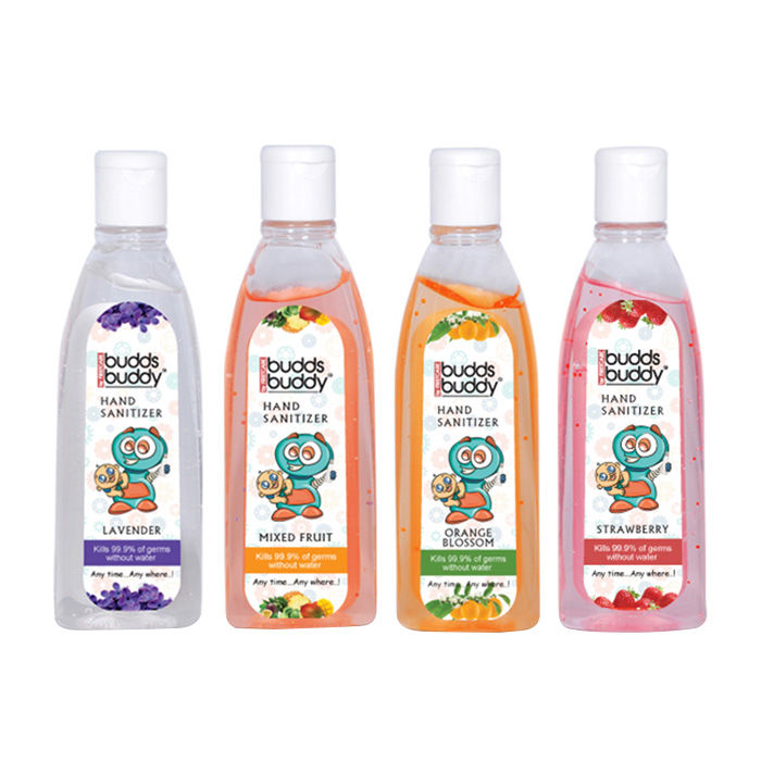 Buy Buddsbuddy Combo of 4 Hand Sanitizer (15 ml) Each Multi Flavour (Lavender,Mixed Fruit,Orange Blossom,Strawberry) - Purplle