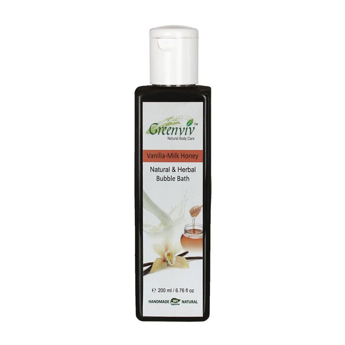 Buy Greenviv Natural Milk & Honey Bubble Bath (200 ml) - Purplle