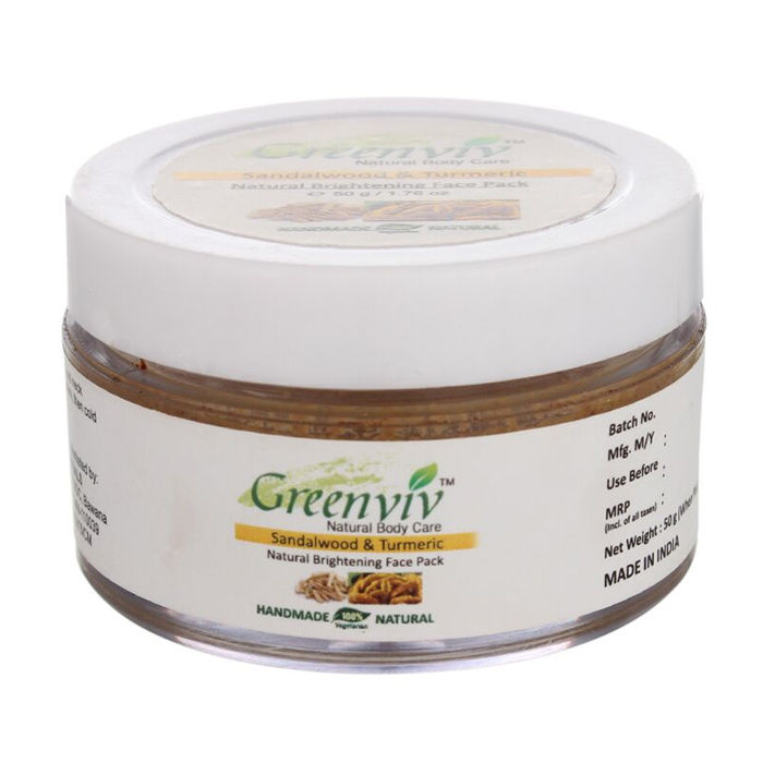 Buy Greenviv Natural Sandalwood & Turmeric Face Pack (50 g) - Purplle