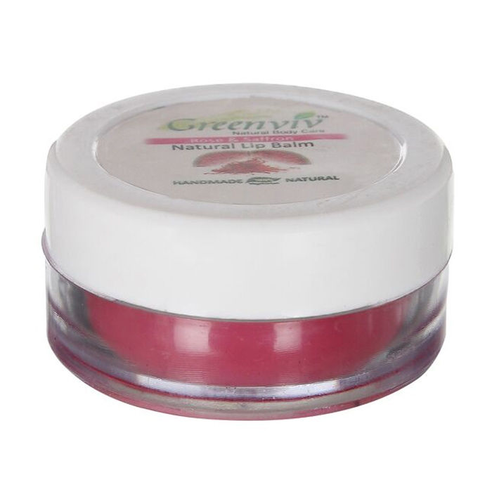 Buy Greenviv Natural Rose & Saffron Lip Balm (5 g) - Purplle