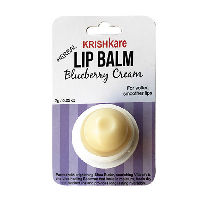Buy Krishkare Krishkare Herbal Lip Balm - Blueberry Cream (7 g) - Purplle