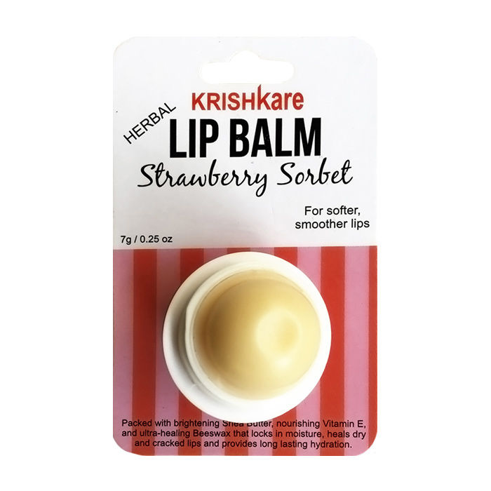 Buy Krishkare Krishkare Herbal Lip Balm - Strawberry Sorbet (7 g) - Purplle