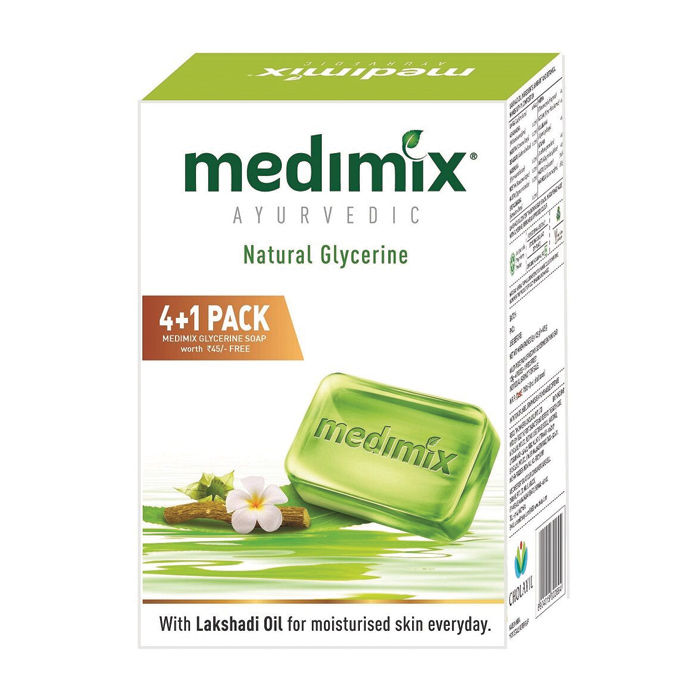 Buy Medimix Glycerine Moisturising Soap (125 g) (4+1 Offer Pack) - Purplle