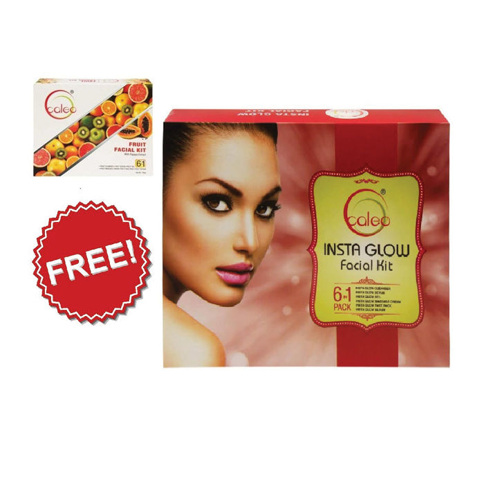 Buy Caleo Instaglow Facial Kit (250 g) + FREE Fruit Bleach (250 g) - Purplle