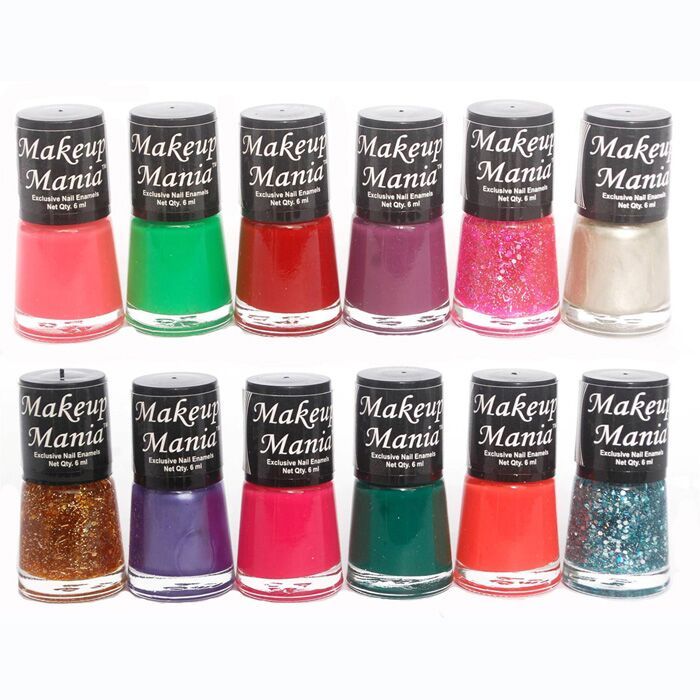 Buy Makeup Mania Exclusive Nail Polish Set of 12 Pcs (Multicolor Set # 78) - Purplle
