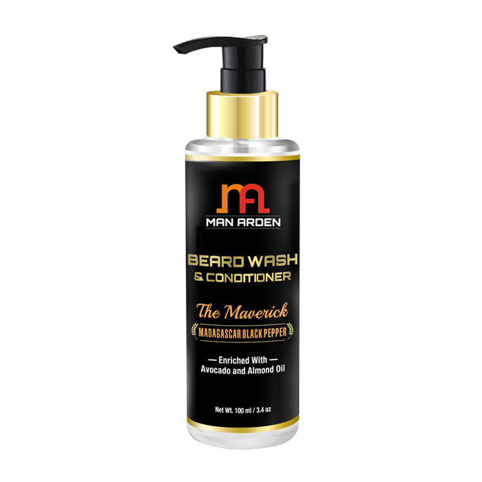 Buy Man Arden Beard Wash (Shampoo) & Conditioner The Maverick With Avocado and Almond Oil (100 ml) - Purplle