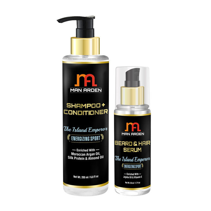 Buy Man Arden Shampoo & Conditioner + Hair Serum (The Island Emperor Kit) - Purplle