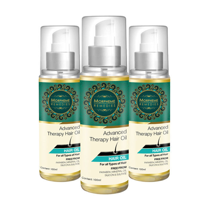 Buy Morpheme Advanced Therapy Hair Oil (Anti Hair Fall, Hair Loss & Hair Repair) 3 Bottles - Purplle