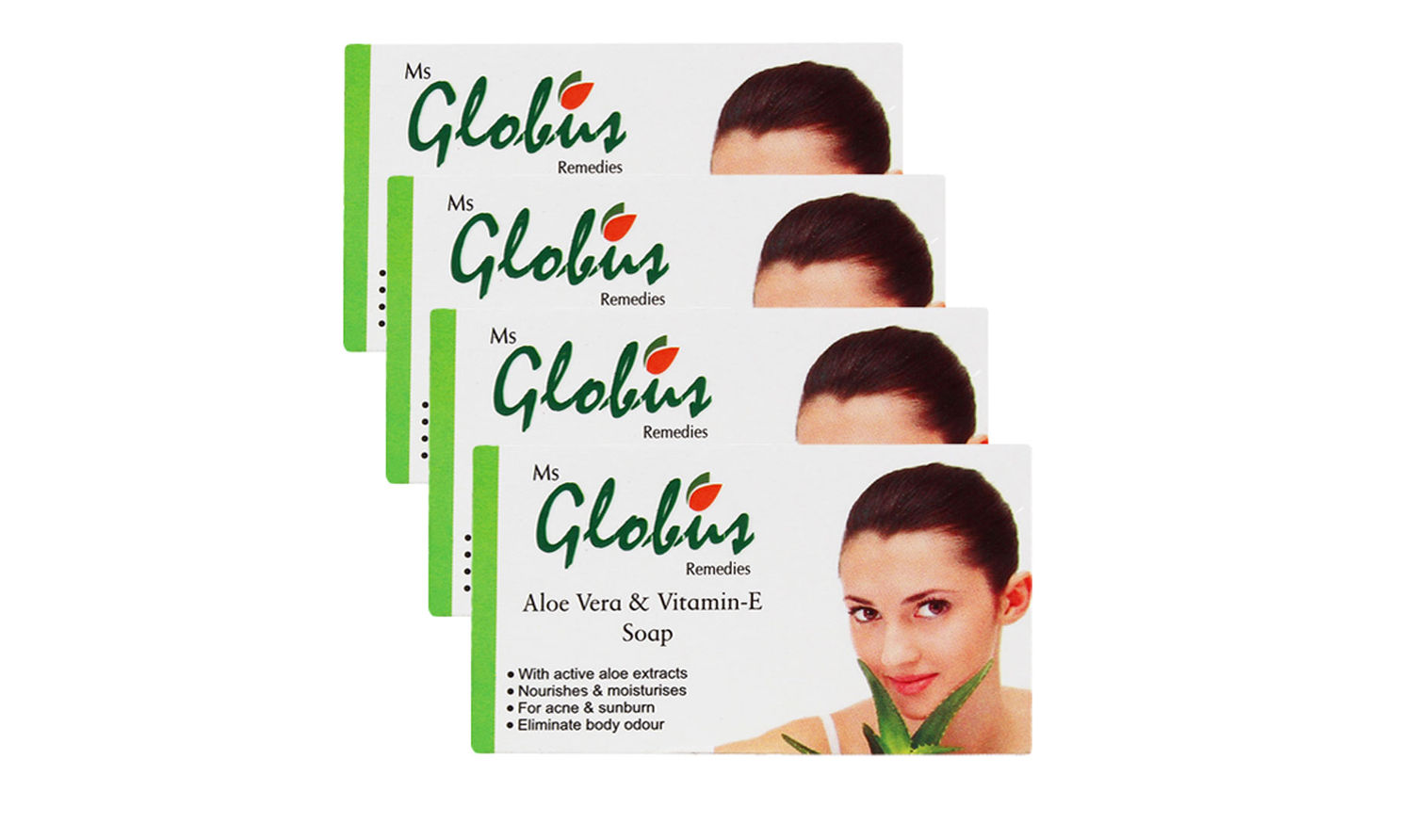 Buy Globus Aloevera Vitamin E Soap 75 gm (Pack Of 4) - Purplle