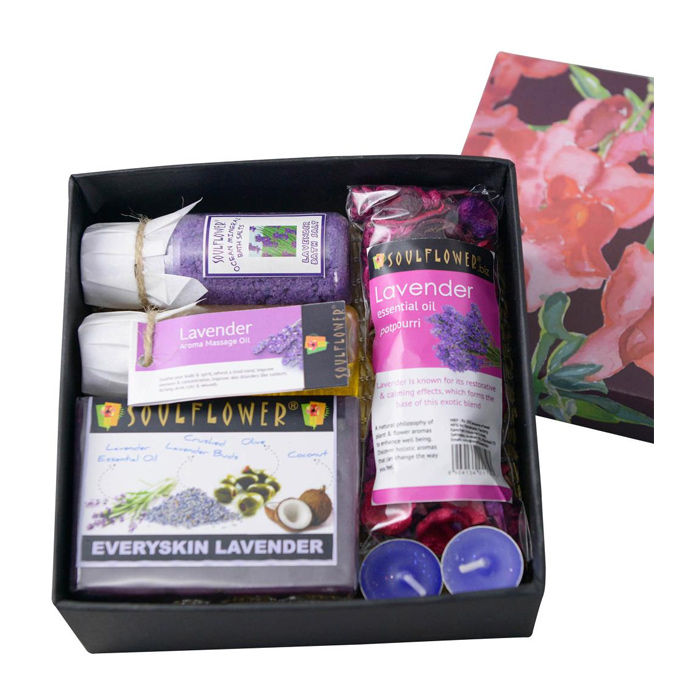 Buy Soulflower Lavender Try Me Bath Set (550 g) - Purplle