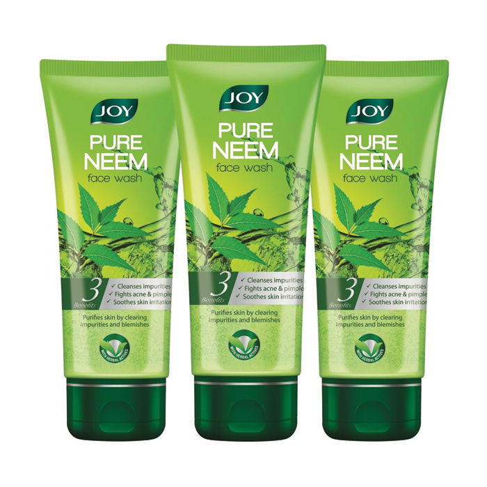 Buy Joy Pure Neem Purifying Face Wash (Pack Of 3 X 100 ml) - Purplle