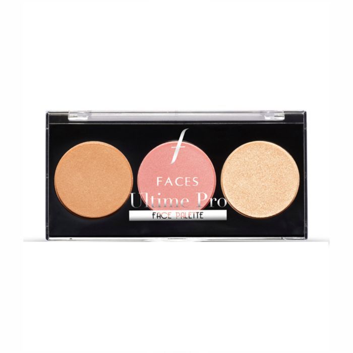 Buy FACES CANADA Ultime Pro Face Palette - Fresh 01, 12g | 3-in-1 Bronzer + Highlighter + Blush | Lightweight Long Lasting Luminous Glow | Flawless Shimmer Finish | Silky Smooth Texture | Easy To Blend - Purplle