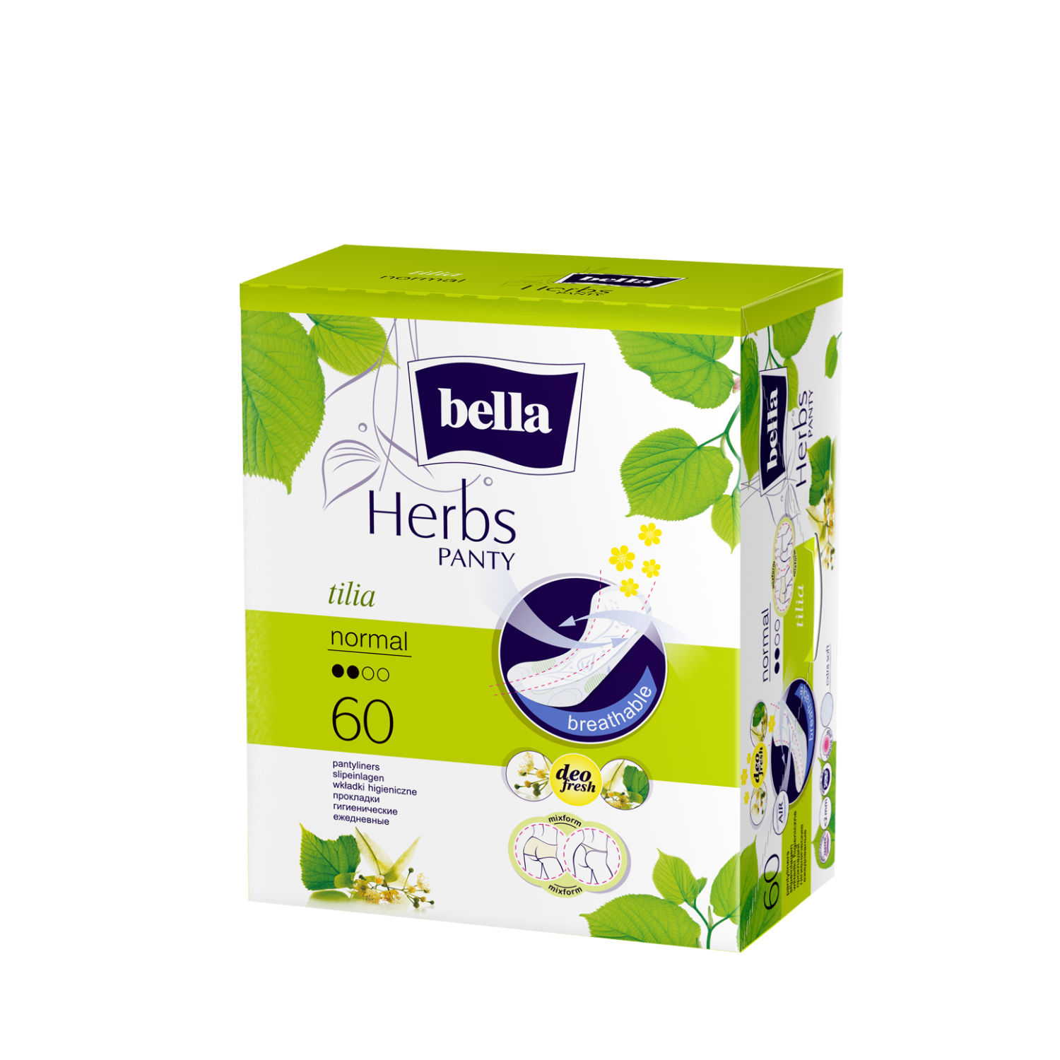 Buy Bella Herbs Pantyliners With Tilia 60 Pcs - Purplle