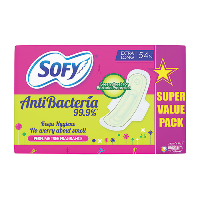 Buy Sofy Antibacteria Sanitary Pad - Xlarge-54 - Purplle