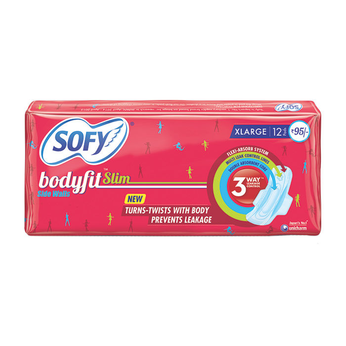 Buy Sofy Bodyfit Slim Sanitary Pad - Xlarge-12 - Purplle