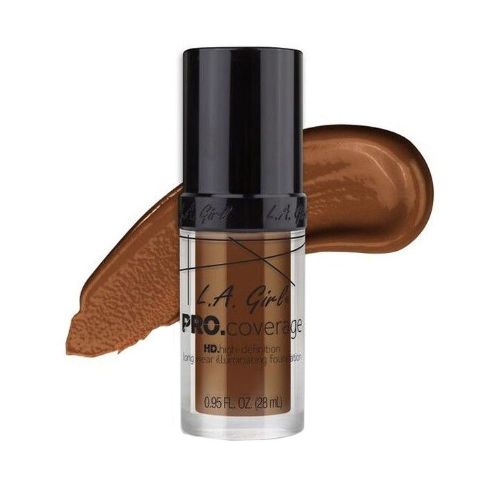 Buy L.A. Girl pro Coverage HD Foundation-Rich Cocoa 28 ml - Purplle