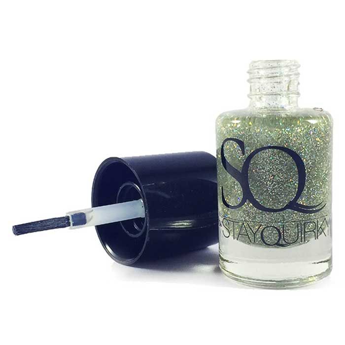Buy Stay Quirky Nail Polish, Glitter, Silver - Blazing Glaze 686 - Purplle
