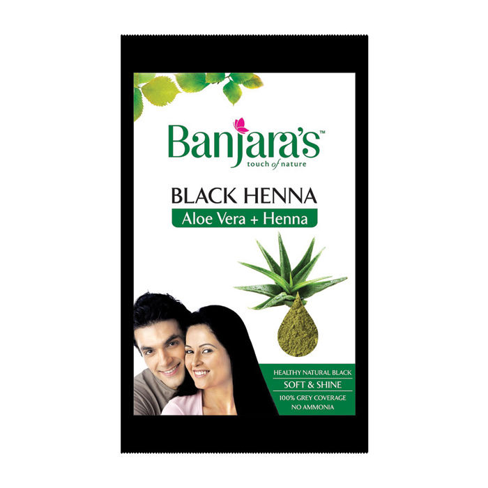 Buy Banjara's Black Henna Aloevera 10 g X 2 (Pack of 12) (240 g) - Purplle