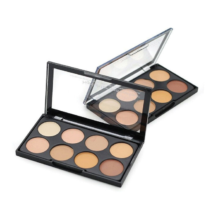Buy New Kiss Beauty Highlighter And Contour Concealer Palette (8 Shades) - Purplle