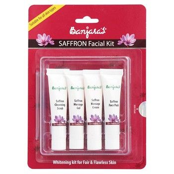 Buy Banjara's Facial Kit Saffron (15g *4) Buy 1 Get 1 Free - Purplle