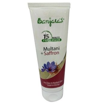 Buy Banjara's 15 Minutes Face Pack Multani with Saffron(Tube)(100 g) Buy 1 Get 1 Free - Purplle