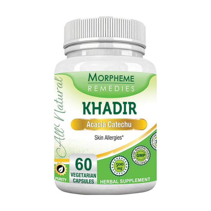 Buy Morpheme Khadir (Acacia Catechu) 500mg Extract 60 Veg Caps - Purplle
