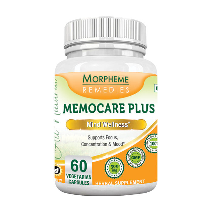 Buy Morpheme Memocare Plus - 500mg Extract - 60 Veg Caps - Purplle