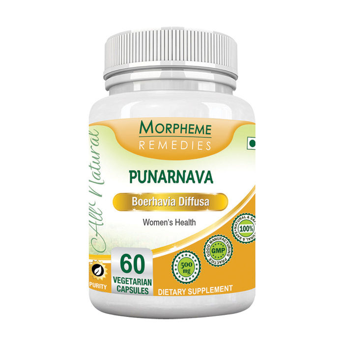 Buy Morpheme Punarnava (Boerhavia Diffusa) 500mg Extract 60 Veg Caps - Purplle