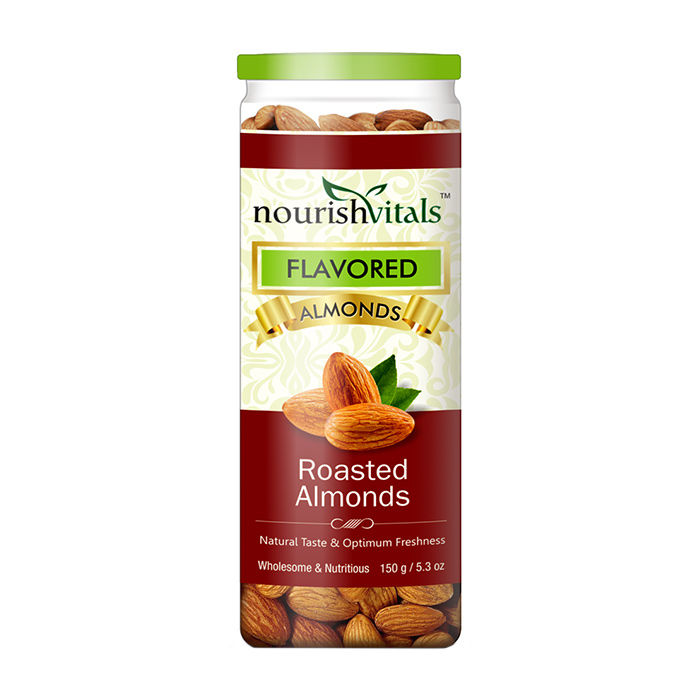 Buy NourishVitals Roasted Almonds - 150 gm - Purplle