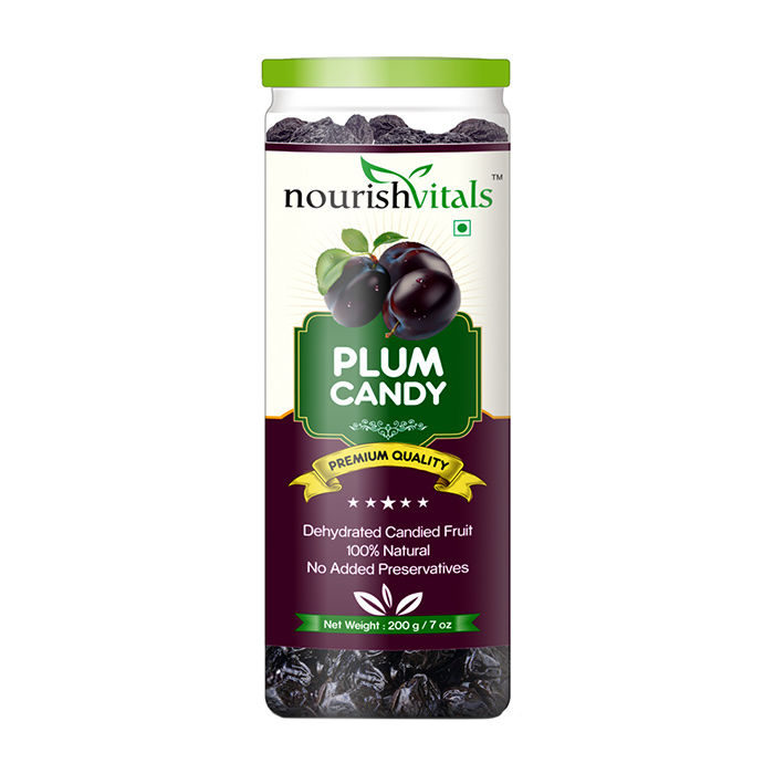 Buy NourishVitals Plum Dried Fruit (Dehydrated Fruits) - 200 gm - Purplle