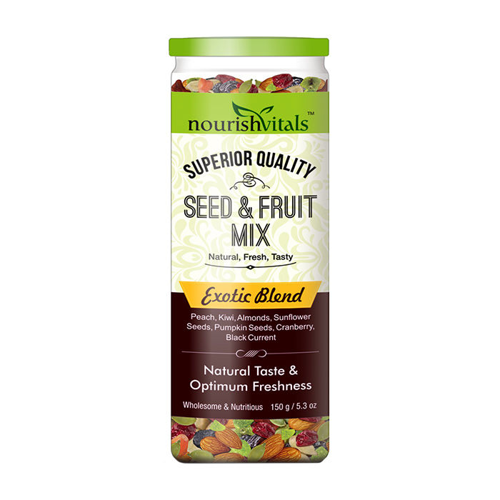 Buy NourishVitals Seed & Fruit Mix - Exotic Blend - Breakfast / Snacks Trail Mix 150 gm - Purplle