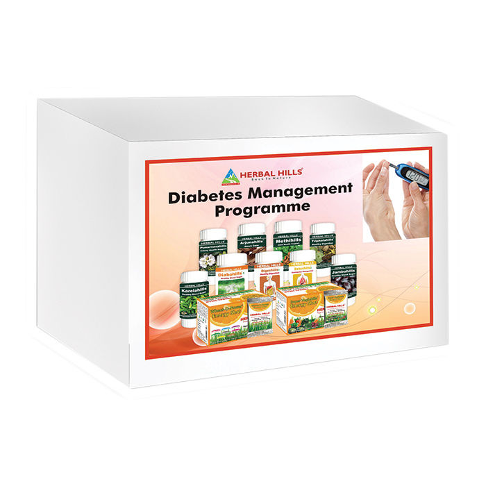 Buy Herbal Hills Diabetes Management Programme - 11 products (Wheat-O-Power Orange Flavour, Super Vegiehills Orange Flavour, Detoxhills, Digeshills, Diabohills, Karelahills, Triphalahills, Methihills, Punarnavahills, Arjunahills, Jambuhills) - Purplle