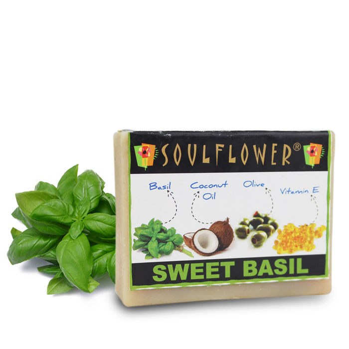 Buy Soulflower Soap Sweet Basil (150 g) - Purplle
