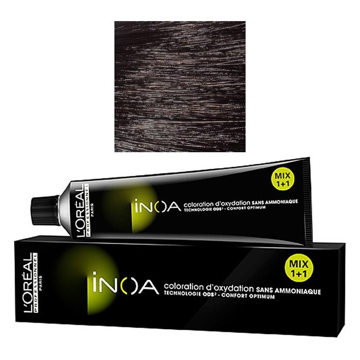 Buy L'Oreal Professionnel INOA- 2 (Darkest Brown) (60 g) Ammonia Free Permanent Color - Purplle