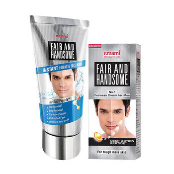 Buy Fair And Handsome Instant Fairness Face Wash (100 g) + Fair & Handsome Fairness Cream (30 g) Worth Rs 70 Free - Purplle