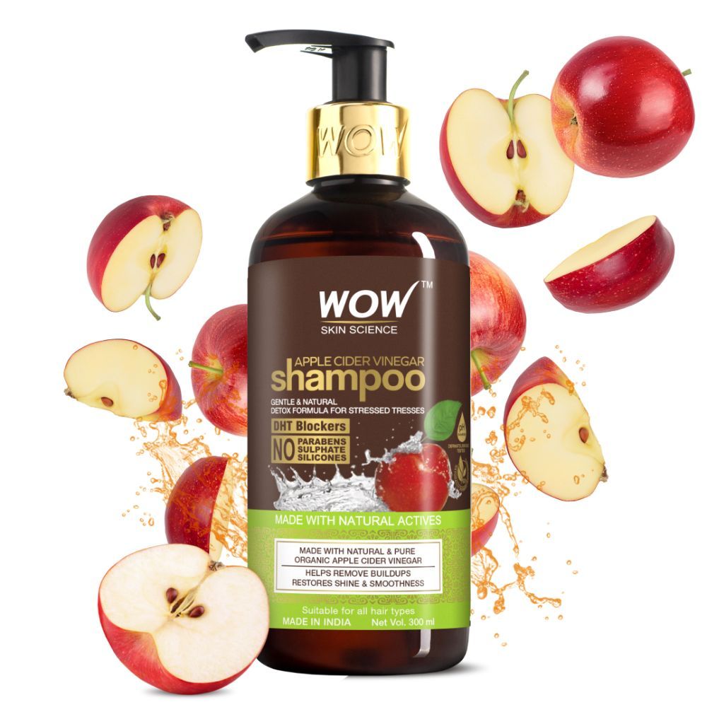Buy WOW Skin Science Apple Cider Vinegar Shampoo For Both Men & Women - Anti Dandruff, Mild Shampoo For Daily Use, Balances PH Level - No sulphate & Parabens, 300ml - Purplle