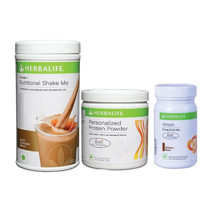 Buy Herbalife Weight Loss Combo Dutch Chocolate, Protein Powder & Afresh Cinnamon - Purplle