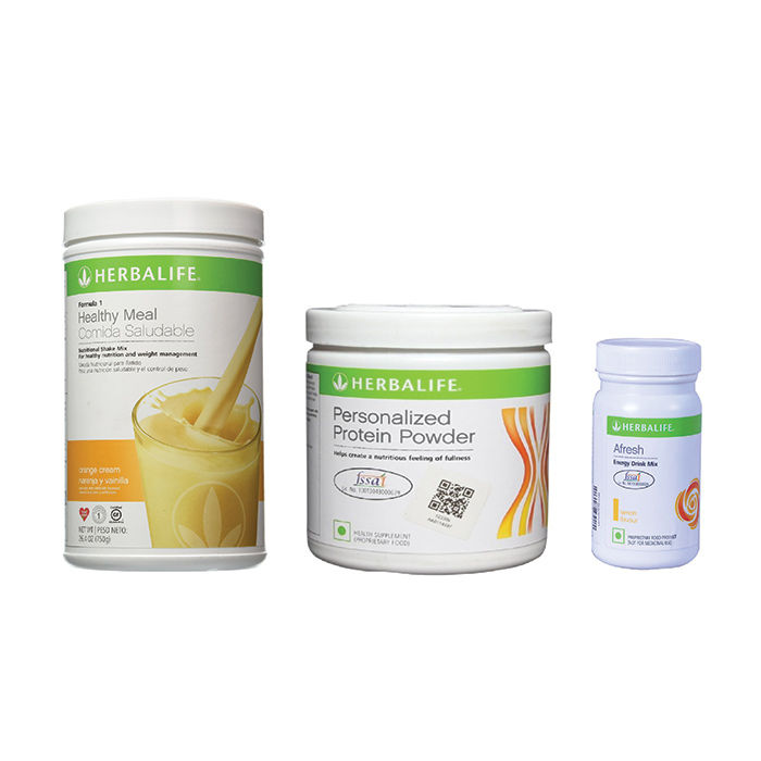 Buy Herbalife Weight Loss Combo Orange Cream, Protein Powder & Afresh Lemon - Purplle