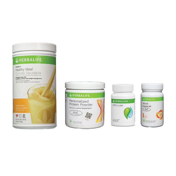 Buy Herbalife Weight Loss Pack Orange Cream, Cell-U-Loss, Protein Powder & Peach - Purplle