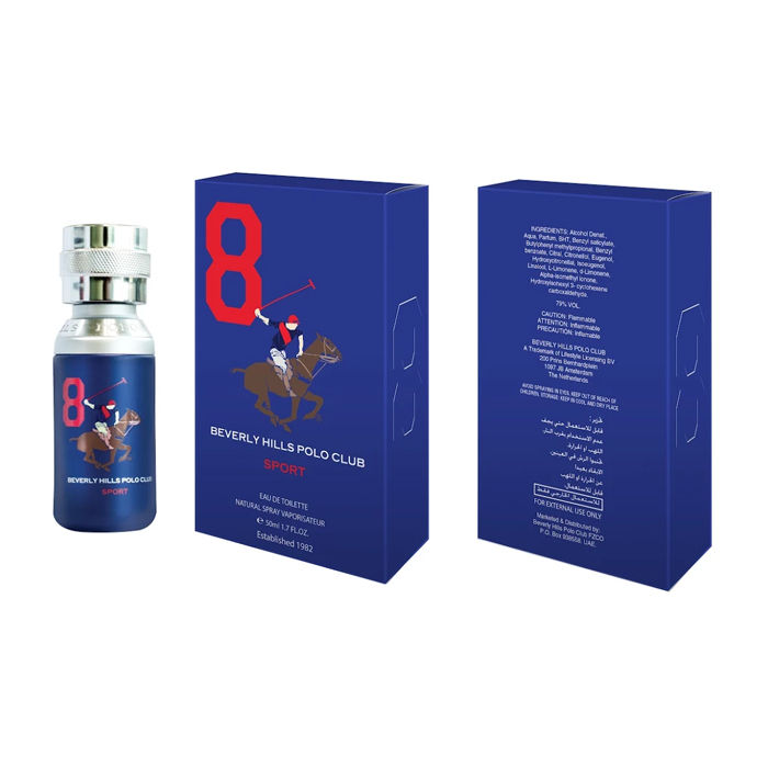 Buy Beverly Hills Polo Club Edt Sport Blue For Men 8-(50 ml) - Purplle