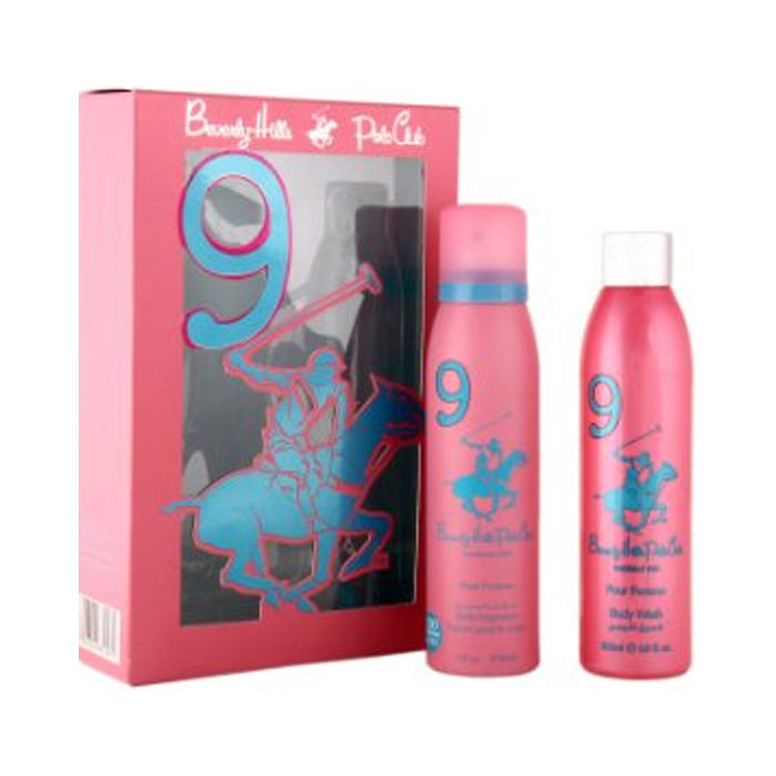 Buy Beverly Hills Polo Club Gift Set Pink 9 For Women Pack Of 2 ( Deodrant + Body Wash) - Purplle