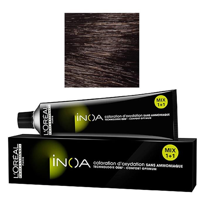 Buy L'Oreal Professionnel INOA- 4 (Brown) (60 g) Ammonia Free Permanent Color - Purplle