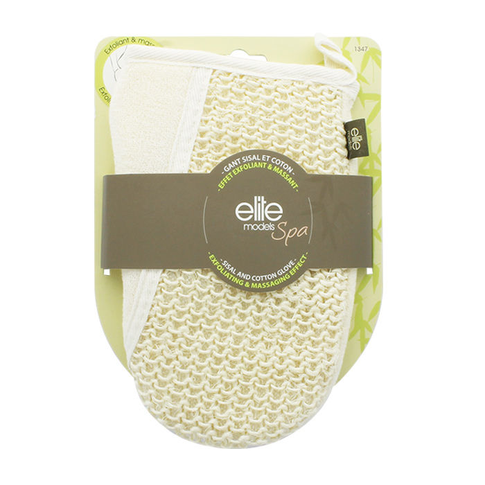 Buy Elite Models (France) Spa Sisal and Cotton Loofah Body Scrubber Glove (ABC1347) - Purplle