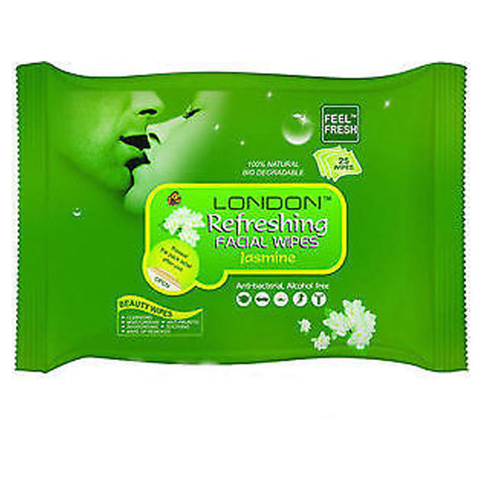 Buy London Refreshing Facial 25 Wipe Wet Face Tissue Cleansing Moisturising - Jasmine - Purplle