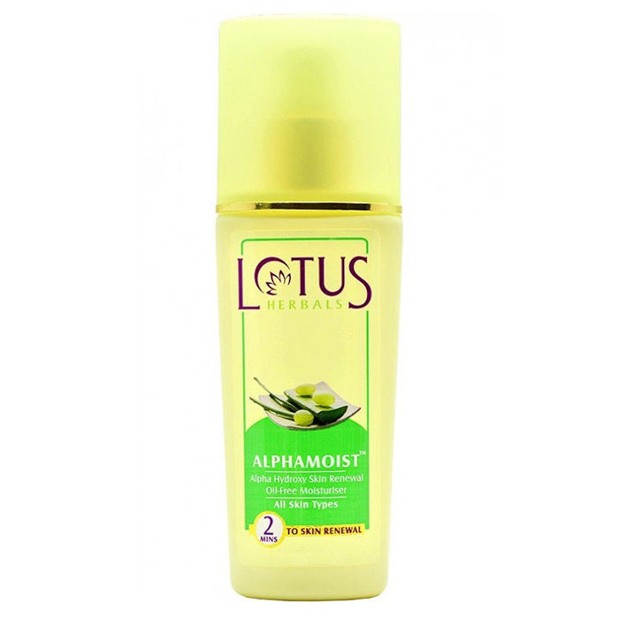Buy Lotus Herbals Alphamoist Alpha Hydroxy Skin Renewal Oil-free Moisturiser | For All Skin Types | 80ml - Purplle