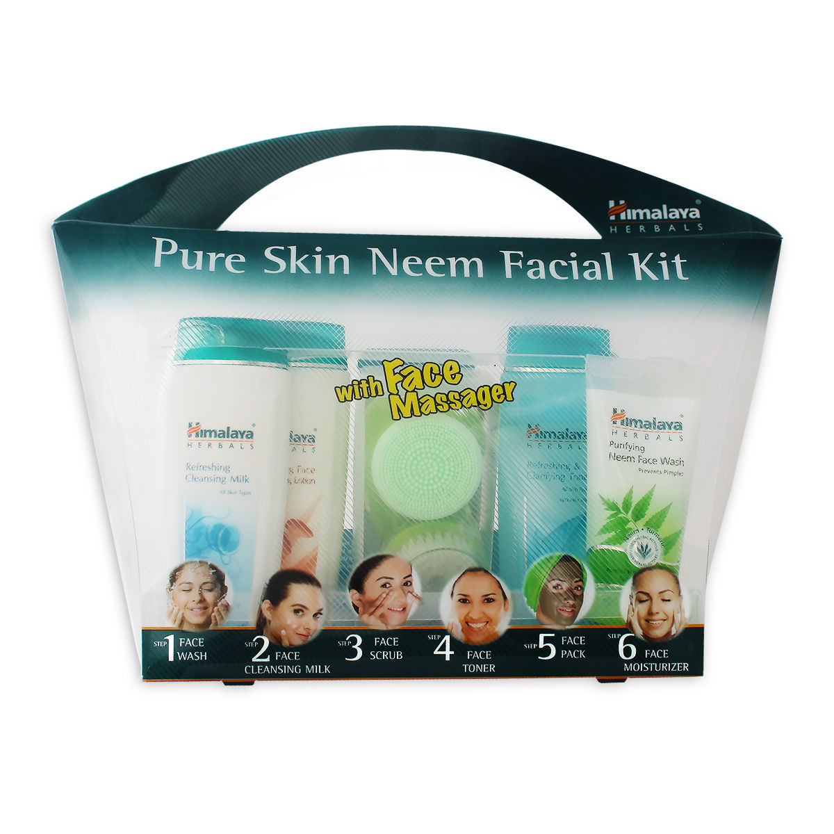 Buy Himalaya Pure Skin Neem Facial Kit with Face Massager - Purplle