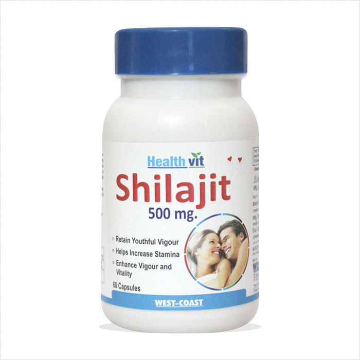 Buy Healthvit Shilajit 60 Capsules Increases Stamina & Sexual Health - Purplle